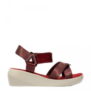 Sandały Fly London BENA 724 Red Bridle P144724001