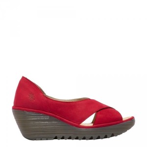 Sandały Fly London YOMA 307 Lipstick Red Cupido P501307003