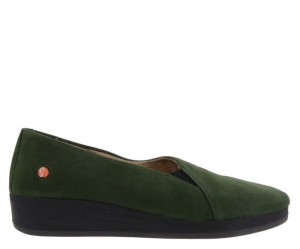 Balerinki Softinos AKO 416 Dark Green Nobuck Lea P900416005