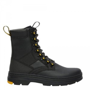 Buty Dr. Martens IOWA UTILITY BOOTS Black Coated Canvas Iceberg WP 27117001 Wodoodporne