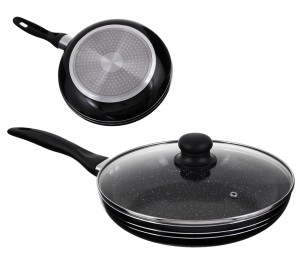Patelnia na indukcję Edenberg EB 766 - 24 cm MARMUR + pokrywka