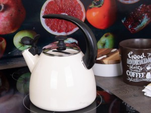 Czajnik emaliowany z gwizdkiem Klausberg KB 7405 stalowy indukcyjny 2.8 L