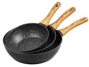 Zestaw 3 patelnie granitowe Klausberg KB 7508 indukcja 20/24/28 cm