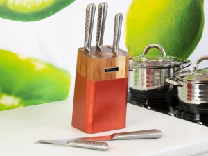 Noże stalowe Edenberg EB 924 kuchenne 5 szt w drewnianym stojaku