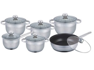 Garnki stalowe Hoffman HF 4441 zestaw garnków indukcyjnych