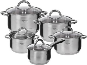 Garnki kuchenne Hoffner HF 4448 10 zestaw komplet garnek gaz INDUKCJA