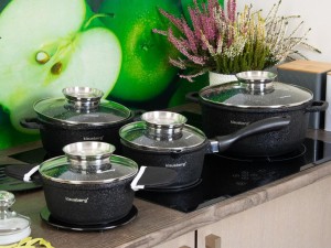 Garnki marmurowe Klausberg KB 7360 Zestaw garnków na indukcję