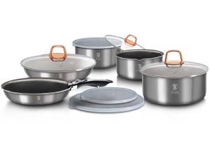 Garnki marmurowe BerlingerHaus BH 6102 odczepiana rączka INDUKCJA