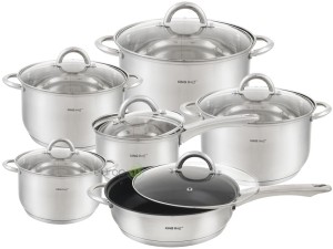 Garnki stalowe KingHoff KH 4450 zestaw indukcja