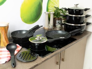 Garnki marmurowe Klausberg KB 7322 Zestaw garnków Indukcyjnych