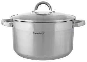 Garnek na indukcję Klausberg KB 7127 7.5 L stalowy z pokrywką, na gaz