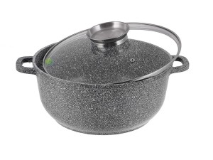 Garnek marmurowy z pokrywką Hoffner HF 7741 6,5l na indukcję