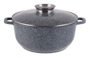 Garnek marmurowy z pokrywką Edenberg EB 8006 6.8L na indukcję 28 cm