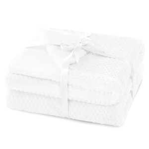 Koc biały 130x180 Shleepy gruby dwustronny