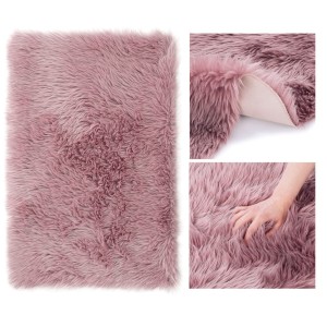 Dywan orchidea 75x120 włochacz shaggy Dokka gęsty do salonu