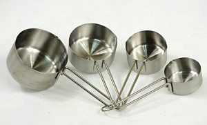 Miarki Kinghoff KH 4025 kubki kuchenne stalowe pomiarowe łyżczki x4