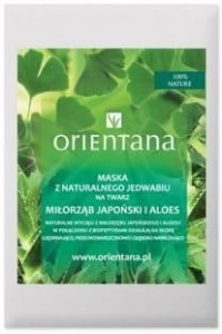 MASKA Z JEDWABNEJ TKANINY NA TWARZ - NASĄCZONA BIOPEPTYDAMI, EKSTRAKTEM Z MIŁORZĘBU JAPOŃSKIEGO I ALOESU