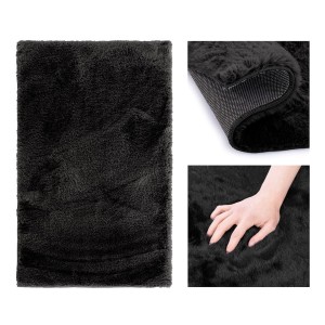 Dywan czarny 100x150 włochacz shaggy Lovika gęsty do salonu