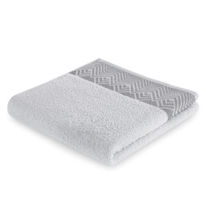 Ręcznik szary kąpielowy 50x90 bawełniany Aledo chłonny gruby