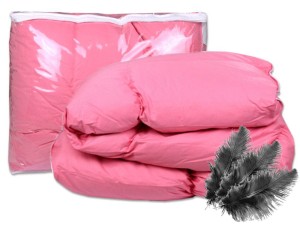 Kołdra z półpuchu gęsiego 160x200 naturalna gruba zimowa