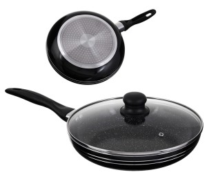 Patelnia granitowa Edenberg EB 762 indukcja z pokrywką 16 cm