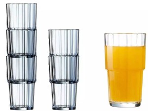 Szklanki literatki Arcoroc Norvege 270 ml zestaw 6 szklanek