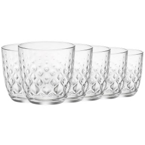 Szklanki do soków napojów Bormioli Glit 300 ml zestaw 6 szklanek