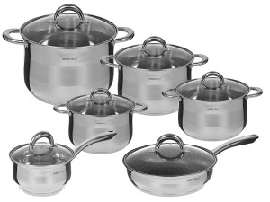 Garnki KingHoff KH 1099 12 zestaw komplet garnek gaz INDUKCJA