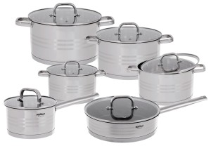 Garnki stalowe Hoffner Elegance HF 9936 12 częsciowy zestaw garnków Garnek Indukcja