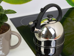 Czajnik tradycyjny KingHoff KH 3224 stalowy indukcyjny z gwizdkiem w połysku 2.0 L