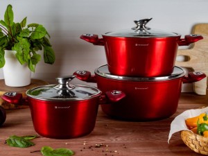 Garnki marmurowe Edenberg EB 7421 Indukcja zestaw garnków