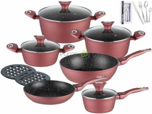 Garnki granitowe Klausberg KB 7423 Zestaw garnków indukcyjnych