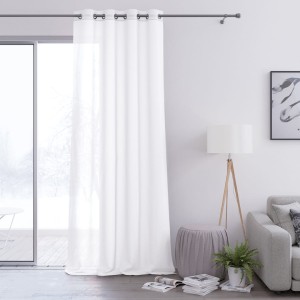 Firany woalowe 300x160 Voile na przelotkach białe