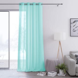 Firany woalowe 300x160 Voile na przelotkach turkusowe