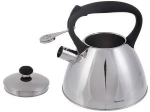 Czajnik ze stali na gaz Klausberg KB 7207 z gwizdkiem 3L srebrny