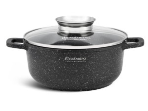 Garnek z pokrywką marmurowy Edenberg EB 8121 1.3L na indukcję 16 cm