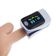 Pulsometr  - Digital Finger Pulse - Oximeter - niebieski
