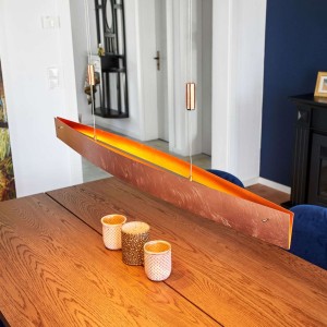 Lampa wisząca LED MALU, antyczna miedź, 119 cm