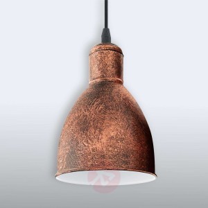 Lampa wisząca Priddy 1, 1-pkt. antyczna miedź