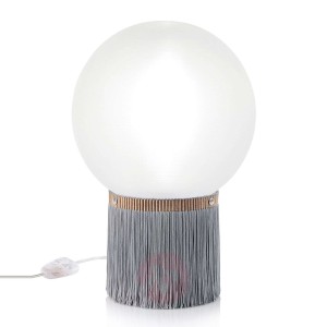 Slamp Atmosfera lampa stołowa Fringe, Ø 30cm szara