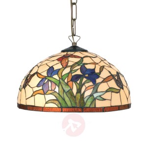 Lampa wisząca Elanda w stylu Tiffany, 1-punktowa