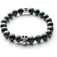 Bransoletka Gemini Basic Skull Green M