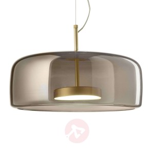 Lampa wisząca LED Jube SP 1 G, szklany klosz szary