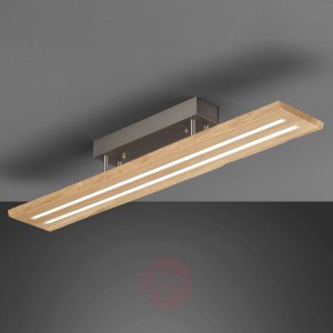 Lampa sufitowa LED Cyra drewno wygląd drzewa
