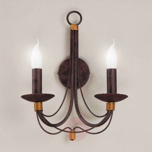 Lampa ścienna Leonardo antyczny wygląd 2-punktowa