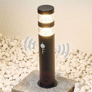 Lampa cokołowa LED LANEA z czujnikiem, stal