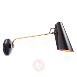 Lampa ścienna BIRDY w stylu retro, czarny/miedz.