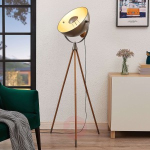 Lindby Scharlie lampa podłogowa, metalowy klosz
