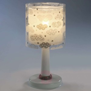 Szara dziecięca lampa stołowa Clouds