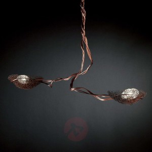 2-punktowa lampa wisząca NIDO, miedziana